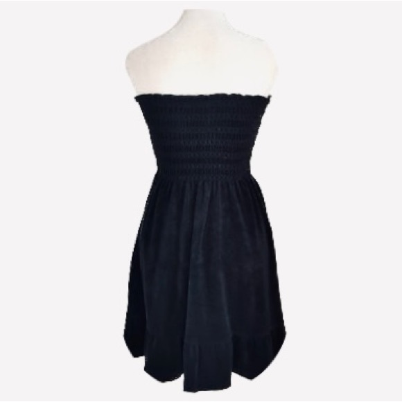 Juicy Couture Black Strapless Terry Mini Dress Bath/Swim Cover-Up, Women’s Sz XS - Picture 4 of 10